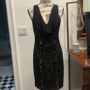 Sue Wong sleeveless dressy black cocktail dress